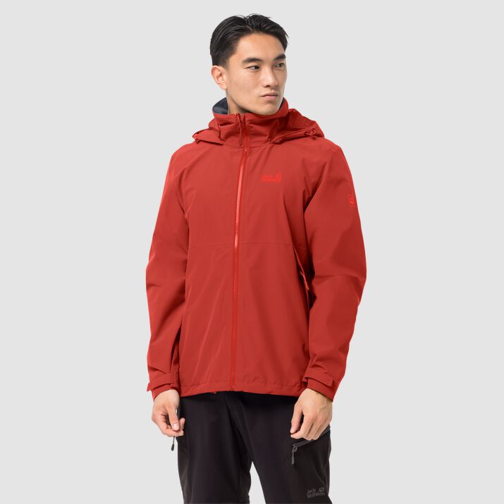 Jack Wolfskin Mens Evandale Hardshell Jacket Red 612879YFI